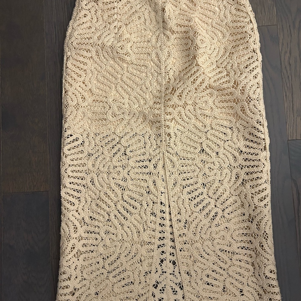 Elegant Cream Lace Skirt